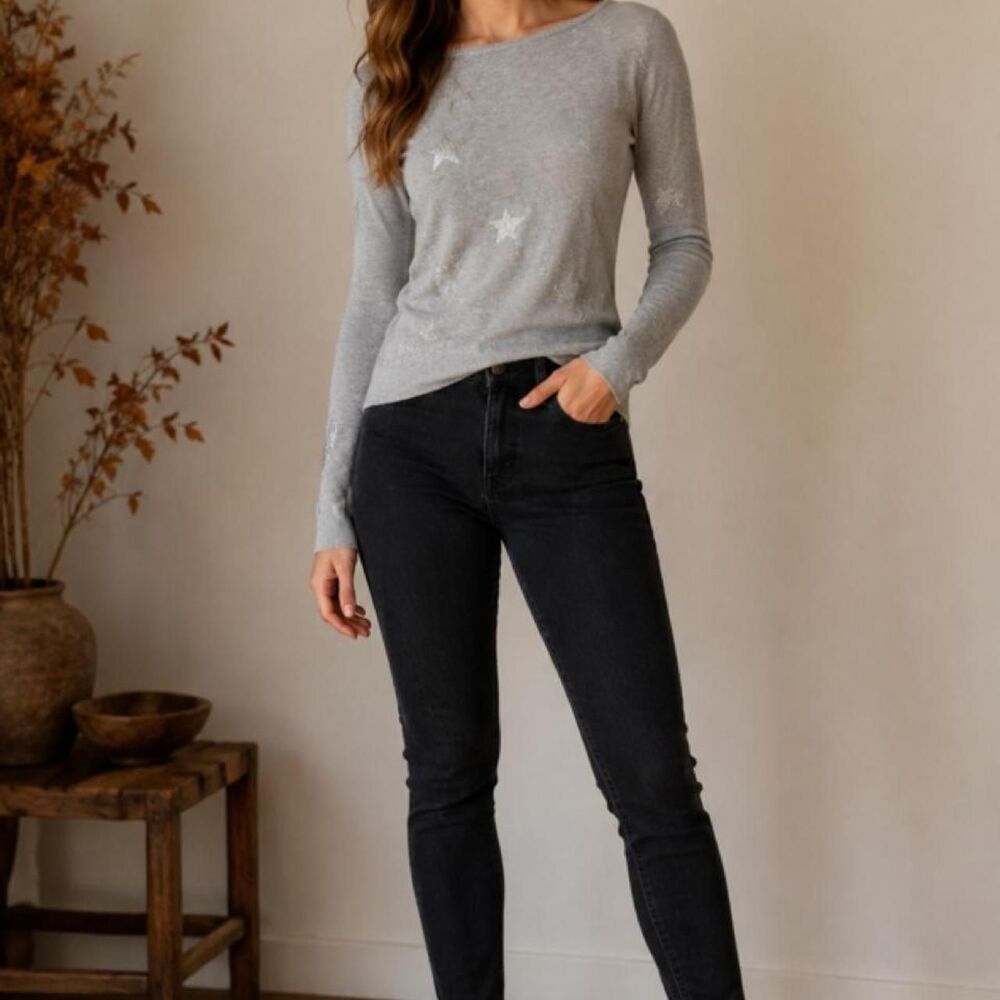 Free-people Women's Black and Grey Shirt